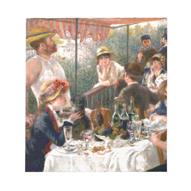 Renoir French Luncheon Boating Party Notizblock (Vorderseite)