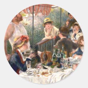 Renoir French Luncheon Boating Party Runder Aufkleber