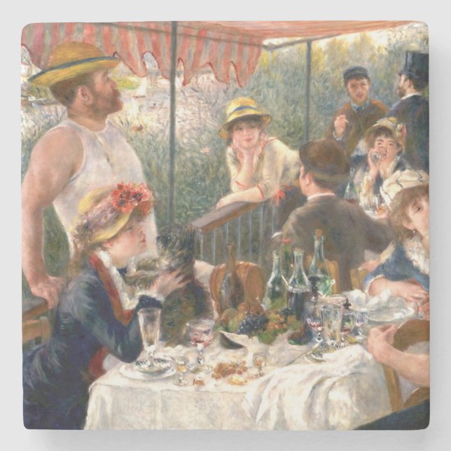 Renoir French Luncheon Boating Party Steinuntersetzer (Vorderseite)