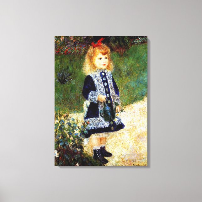 Renoir - Girl mit einer Wasserquelle Leinwanddruck (Vorderseite)