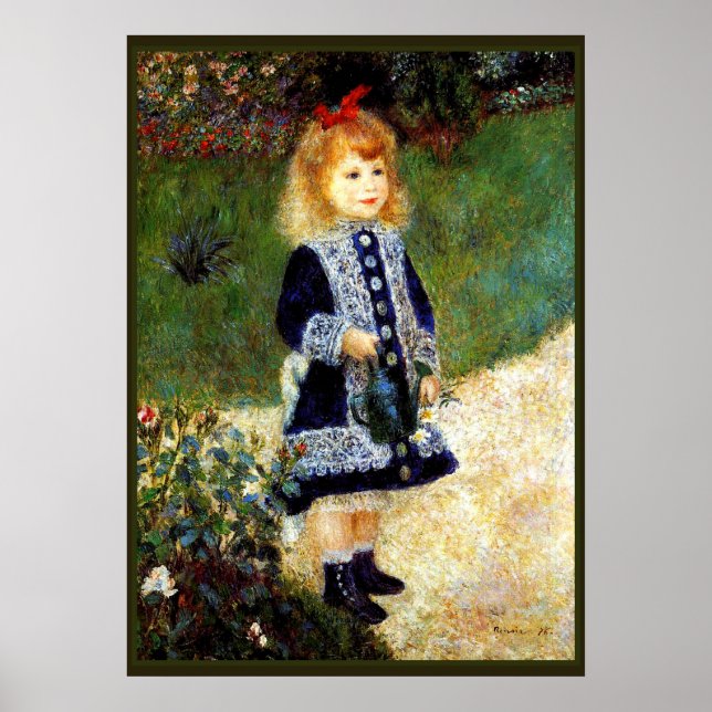 Renoir - Girl mit einer Wasserquelle Poster (Vorne)