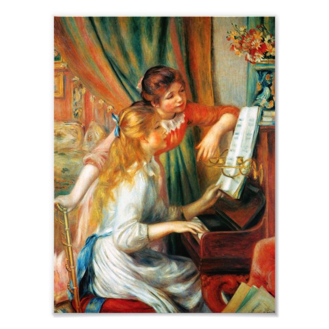 Renoir Girls am Piano Foto Print (Vorne)