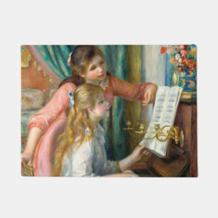 Renoir Girls am Piano Impressionismus Malerei Fußmatte