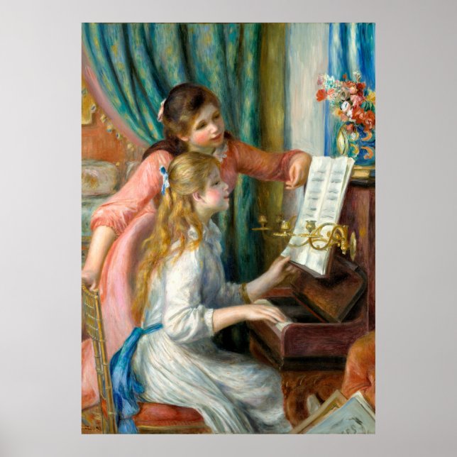 Renoir Girls at the Piano impressionist art Poster (Vorne)