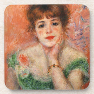 Renoir Jean Samary in den niedrigen Necked Untersetzer