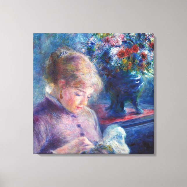 Renoir, junge Frau nähen Leinwand (Vorderseite)
