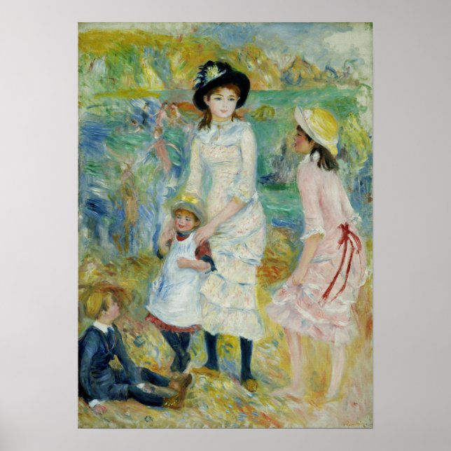 Renoir - Kinder am Meer, Guernsey Poster (Vorne)