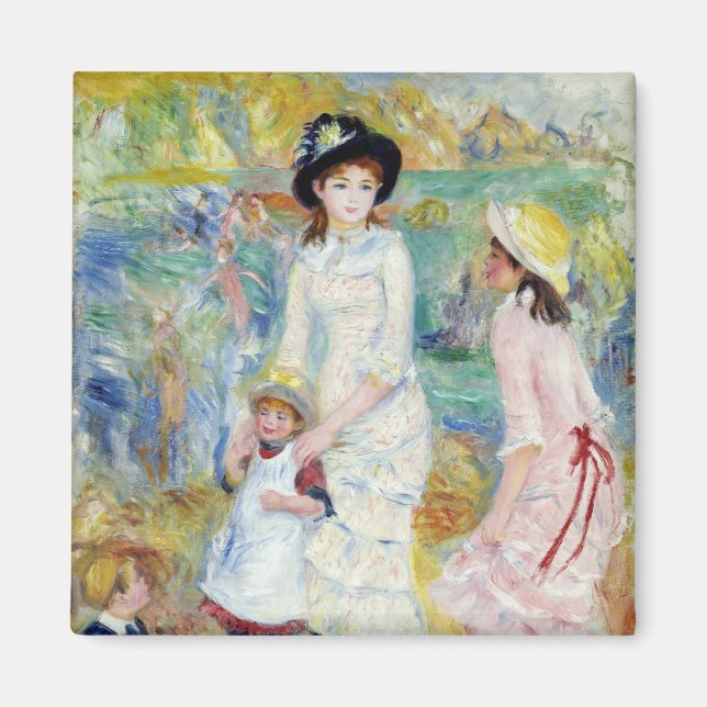 Renoir - Kinder an der Küste, Guernsey Magnet (Vorne)