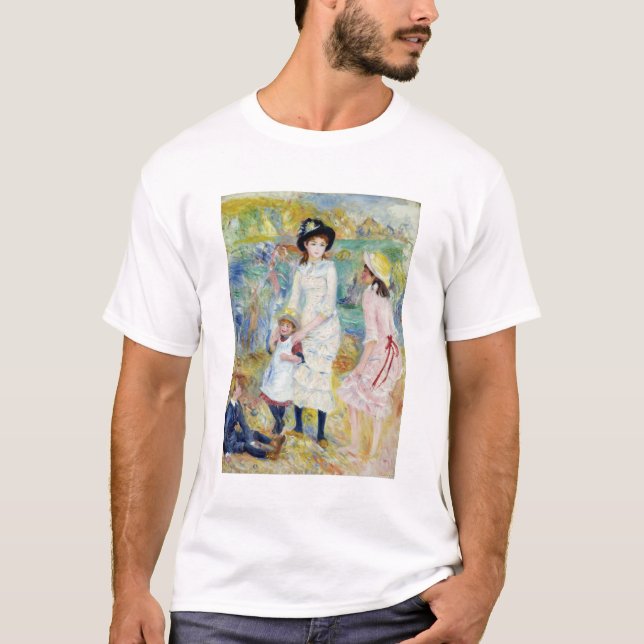 Renoir - Kinder an der Küste, Guernsey T-Shirt (Vorderseite)