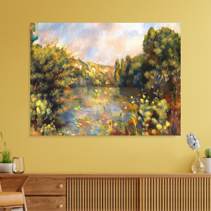 Renoir - Lakeside, Landschaftsmalerei Leinwanddruck