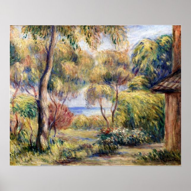 Renoir - Landschaft Cagnes Poster (Vorne)