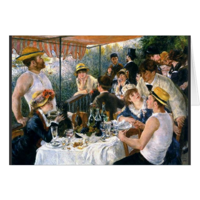 Renoir "Luncheon of the Boating Party" Karte (Vorderseite (Horizontal))