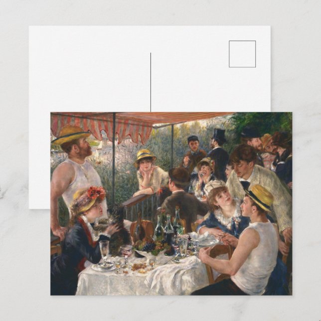 Renoir Luncheon of the Boating Party Kunst, Dichtu Postkarte (Vorne/Hinten)