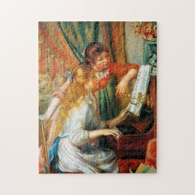 Renoir Mädchen am Klavier-Puzzlespiel (Vertikal)