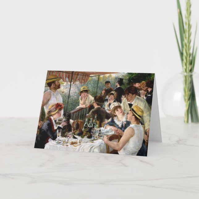 Renoir: Mittagessen des Bootfahrt-Party Karte (Vorderseite)