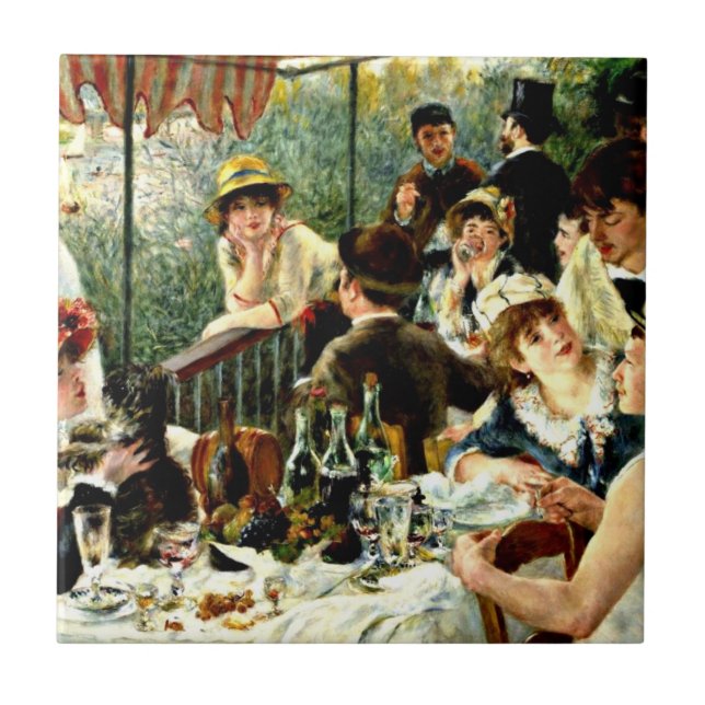 Renoir - Mittagessen des Party-1881 Fliese (Vorderseite)