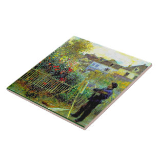Renoir - Monet malt in seinem Garten Fliese