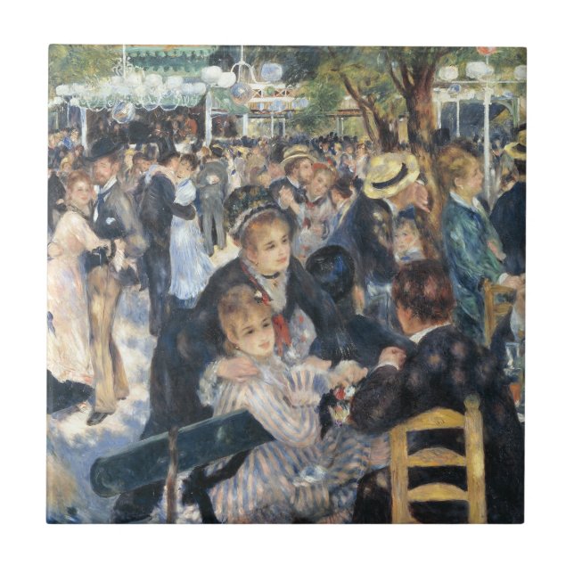 Renoir Moulin Dance Galette Party Fliese (Vorderseite)