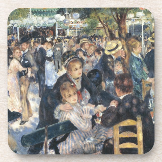 Renoir Moulin Dance Galette Party Getränkeuntersetzer (Vorderseite)