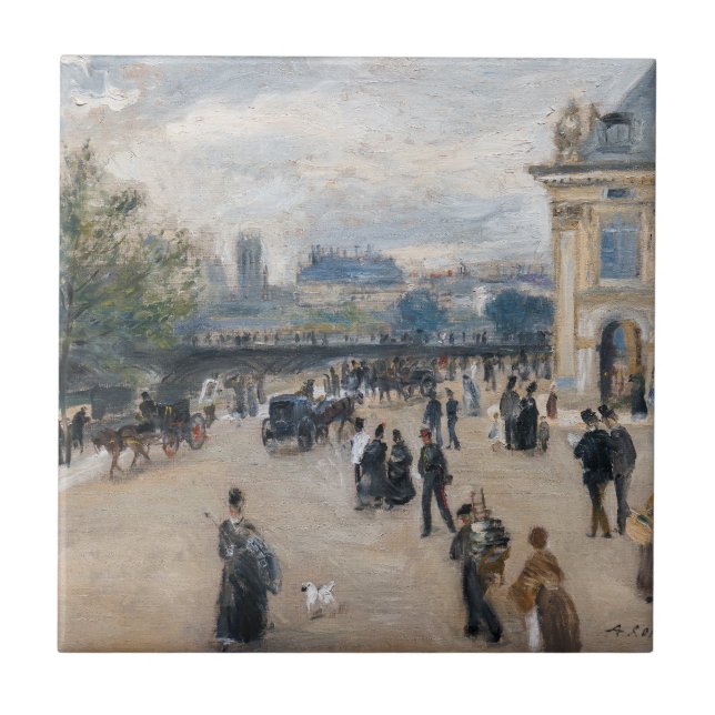 Renoir - Paris, Institut au Quai Malaquais Fliese (Vorderseite)
