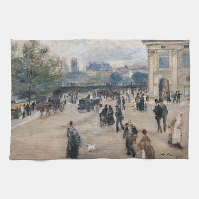 Renoir - Paris, Institut au Quai Malaquais Geschirrtuch (Horizontal)