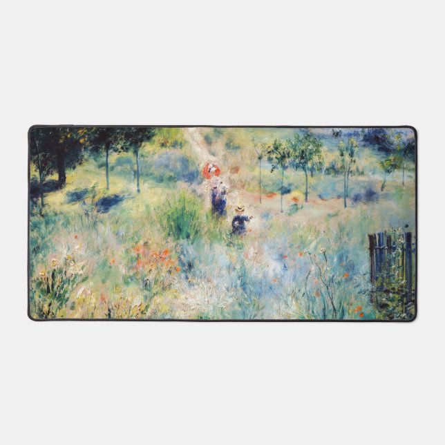 Renoir - Pfad führt durch das große Gras Schreibtischunterlage (Vorderseite)