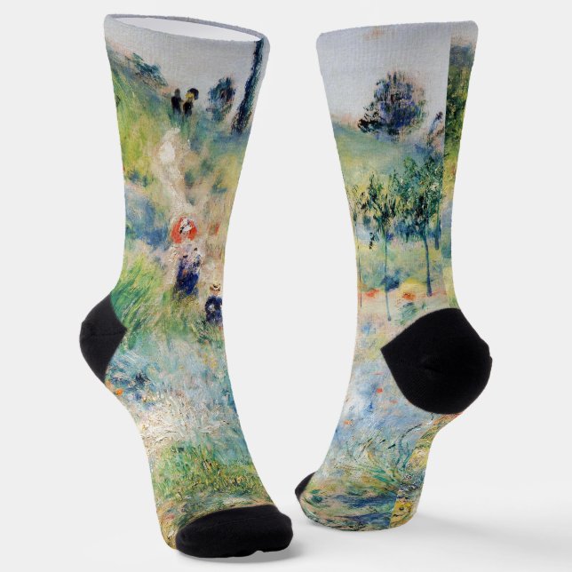 Renoir - Pfad führt durch das große Gras Socken (Gewinkelt)