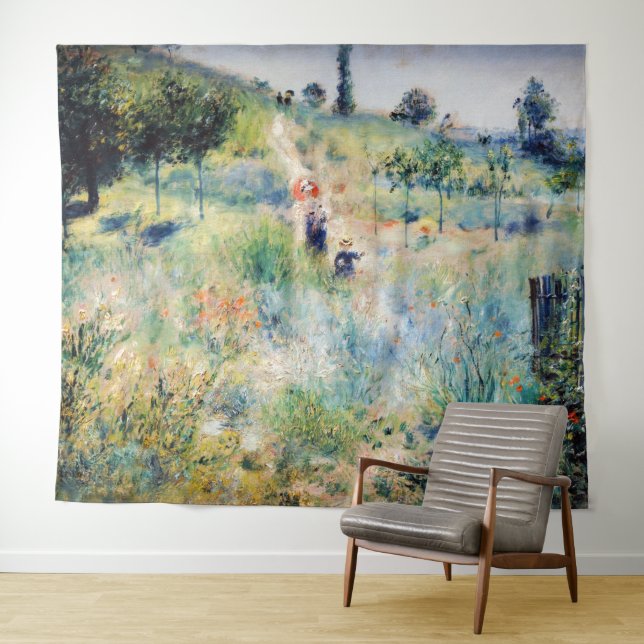 Renoir - Pfad führt durch das große Gras Wandteppich (Beispiel (Horizontal))