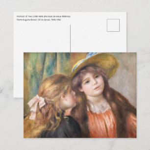 Renoir - Portrait von zwei kleinen Mädchen Postkarte