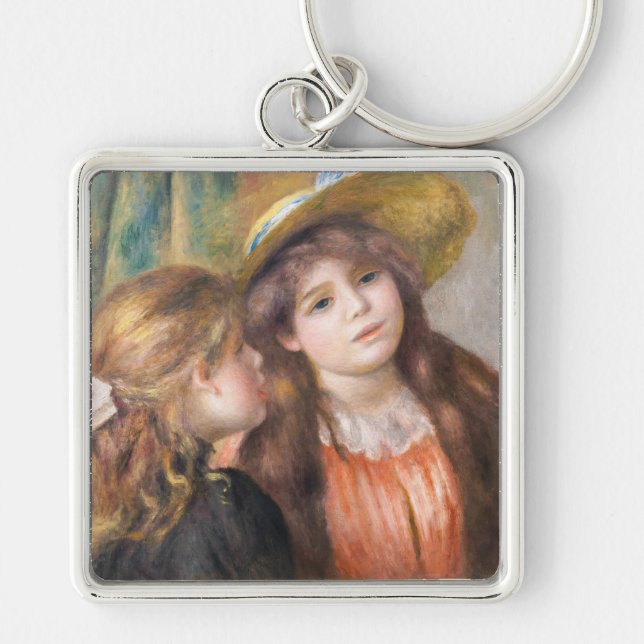 Renoir - Portrait von zwei kleinen Mädchen Schlüsselanhänger (Vorne)
