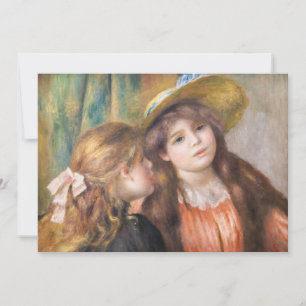 Renoir - Porträt von zwei kleinen Mädchen Einladung