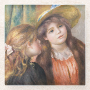 Renoir - Porträt von zwei kleinen Mädchen Glasuntersetzer
