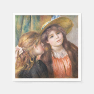 Renoir - Porträt von zwei kleinen Mädchen Serviette