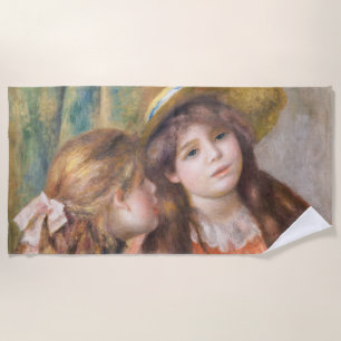Renoir - Porträt von zwei kleinen Mädchen Strandtuch