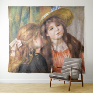 Renoir - Porträt von zwei kleinen Mädchen Wandteppich