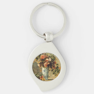 Renoir Rosen und Jasmin in einer Delfter Vase Schlüsselanhänger