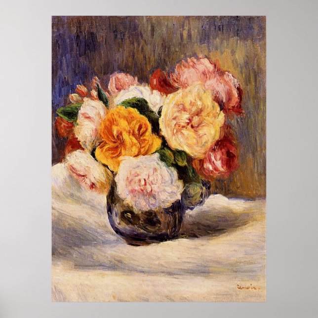 Renoir - Rosenstrauß Poster (Vorne)
