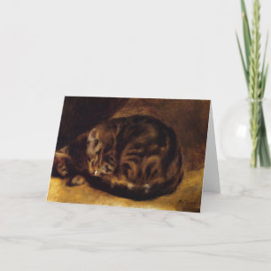 Renoir Schlafenkatzen-Gruß-Karte Karte