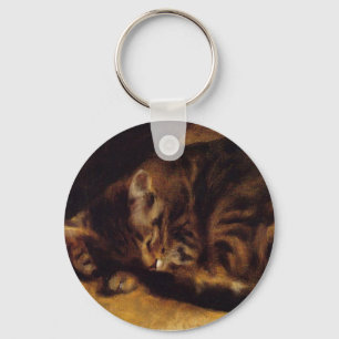 Renoir Schlafenkatzen-Schlüsselkette Schlüsselanhänger