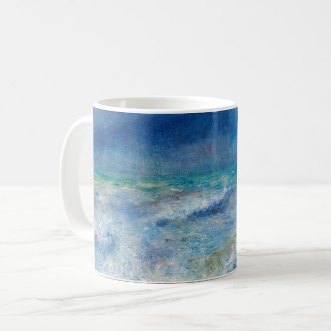 Renoir Seascape. Blue nautical impressionism. See Kaffeetasse (Vorderseite Links)