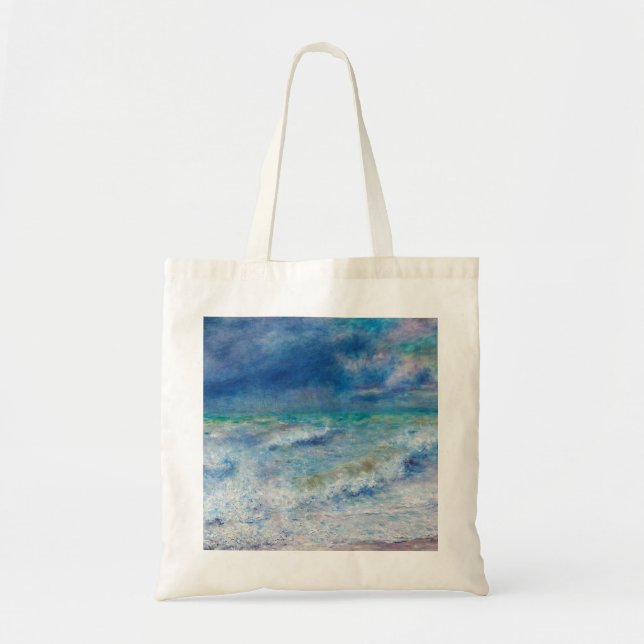 Renoir Seascape. Blue nautical impressionism. See Tragetasche (Vorne)