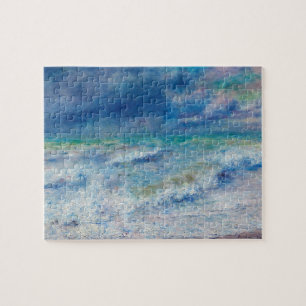 Renoir Seestück. Blaue nautische Impressionismus.