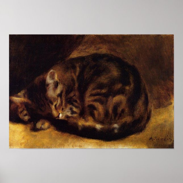 Renoir Sleeping Cat Poster (Vorne)