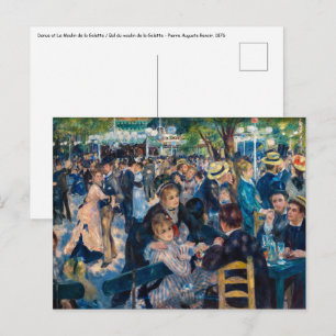 Renoir - Tanz im Le Moulin de la Galette Postkarte