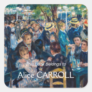 Renoir - Tanz im Le Moulin de la Galette Quadratischer Aufkleber