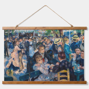 Renoir - Tanz im Moulin de la Galette Wandteppich Mit Holzrahmen