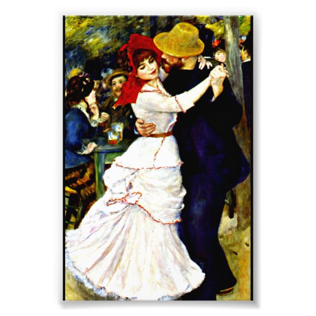 Renoir - Tanz in Bougival, Fotodruck (Vorne)