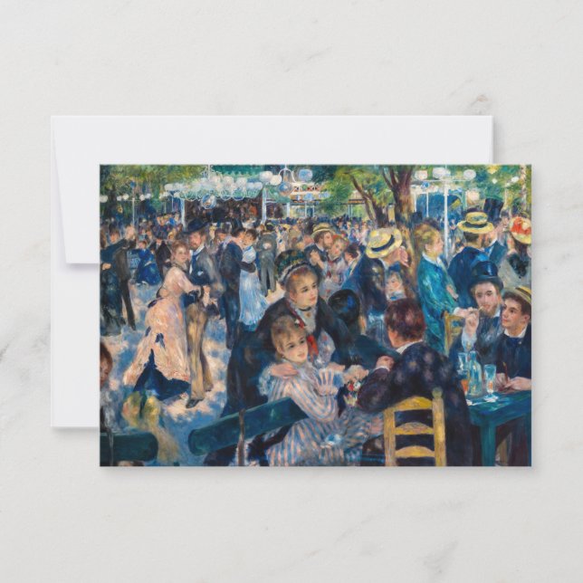 Renoir - Tanz in Le Moulin de la Galette Dankeskarte (Vorderseite)