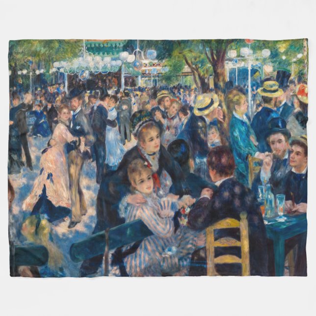 Renoir - Tanz in Le Moulin de la Galette Fleecedecke (Vorderseite (Horizontal))