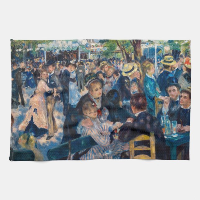 Renoir - Tanz in Le Moulin de la Galette Geschirrtuch (Horizontal)
